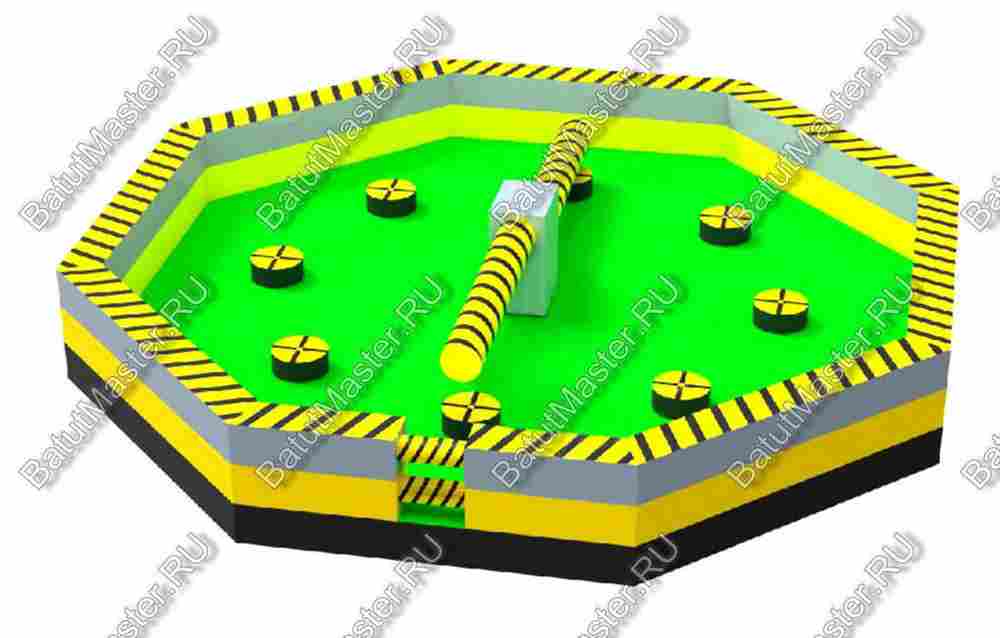 Коммерческая надувная игра "Увернись от палки" (Melt Down) 7*7*1.5 м