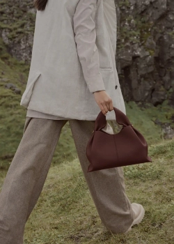 POLENE СУМКА NUMERO NEUF, ТЕМНО-КОРИЧНЕВЫЙ