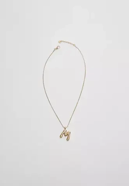 STRADIVARIUS Ожерелье с инициалами, золотой
