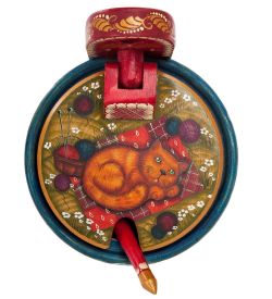 Народные промыслы РД- 10/ 9 Солонка резная «Праздник» художественная роспись