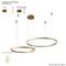 Подвесной светодиодный светильник Crystal Lux Fortuna SP123W Led Gold