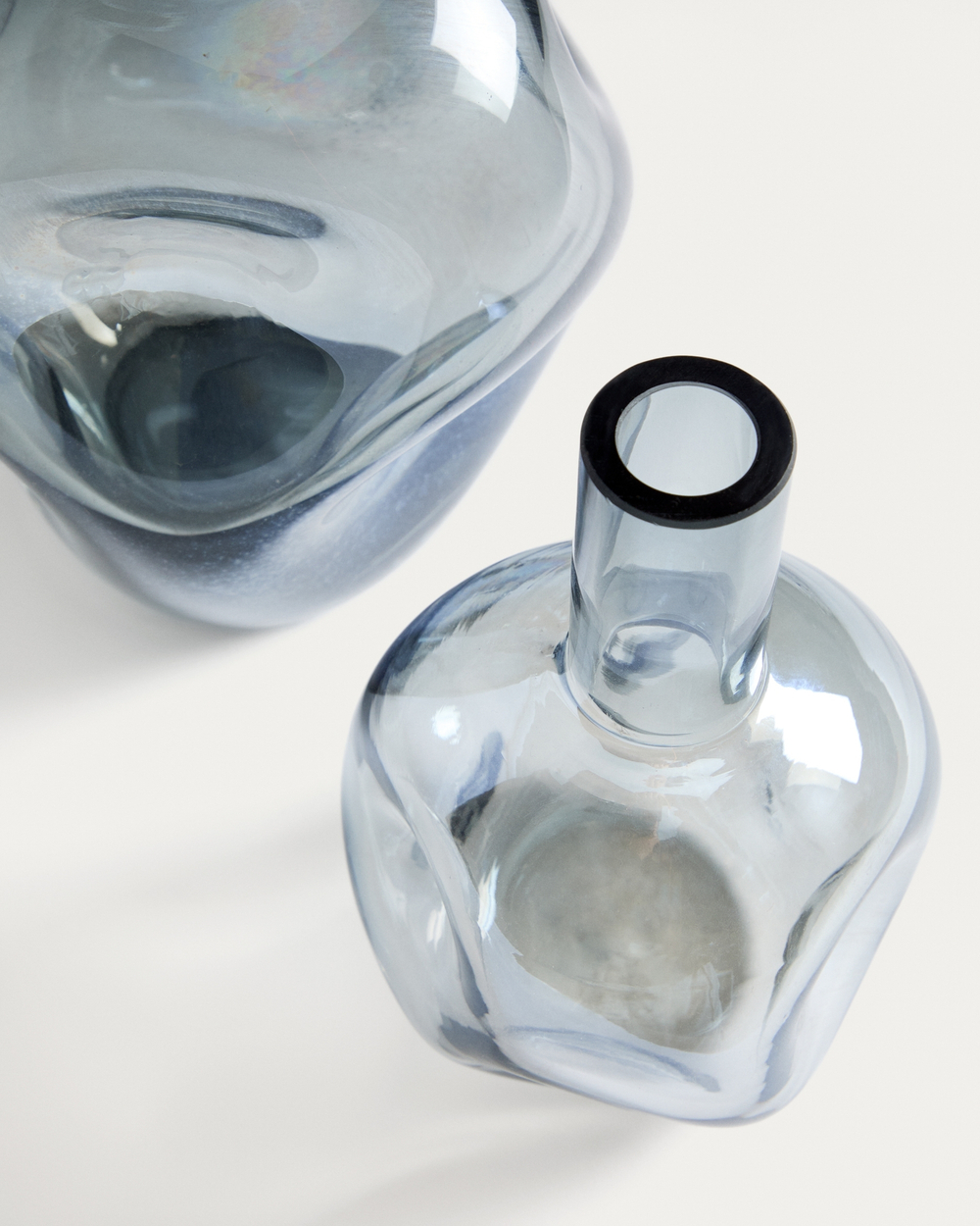 Ваза Olivet из серого стекла 32,5 см