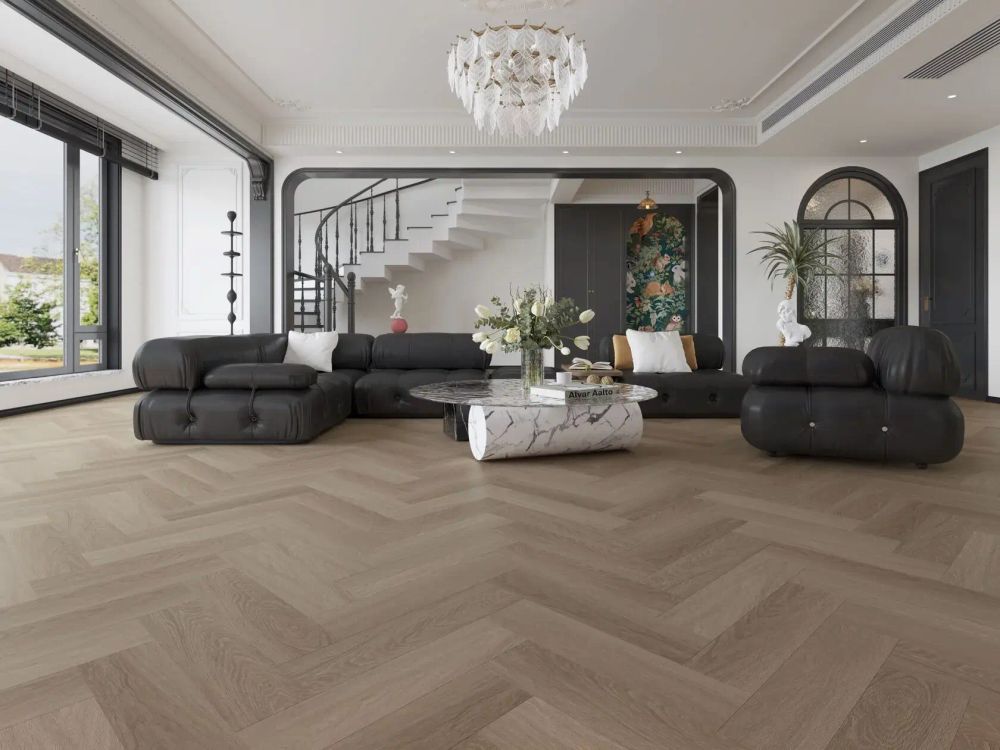 Виниловый пол AceFloor Дуб Европейский Английская Ёлка E-1064L