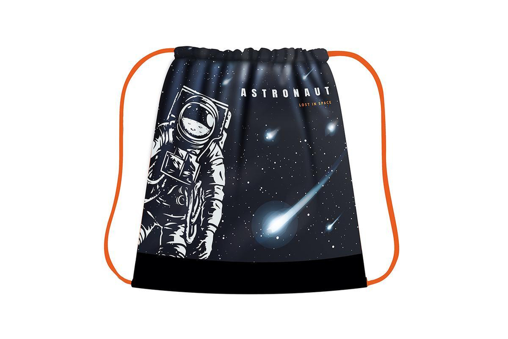 Сумка д/сменной обуви цветная, ткань, дизайн 420/340 "Астронавт 2023" (Пчелка)