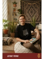 Футболка с вышивкой черная Я Русский