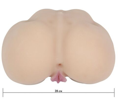 Вибровагина с выносным пультом и присосками (Цвет: телесный)