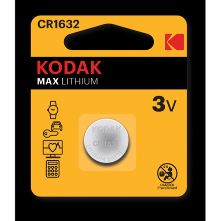 Батарейки Kodak CR1632-1BL MAX Lithium