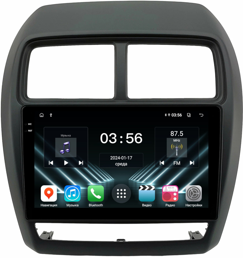 Магнитола для Mitsubishi ASX 2017+ - FarCar DX3230M монитор 9.5" IPS на Android 13, 4+64Гб, CarPlay