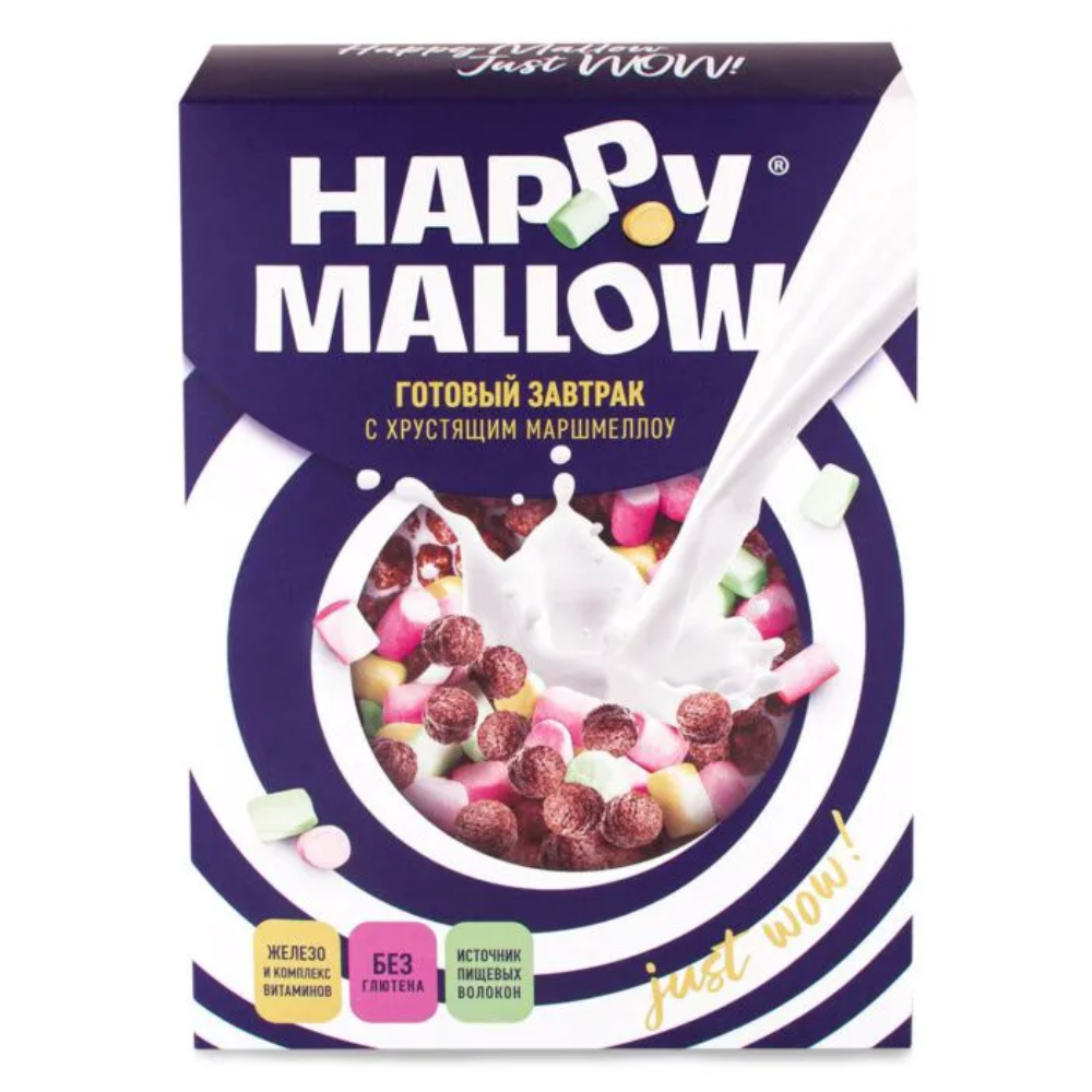 Сухой завтрак Happy Mallow с хрустящим маршмеллоу 240 гр