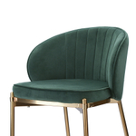 Стул барный coral, велюр, темно-зеленый