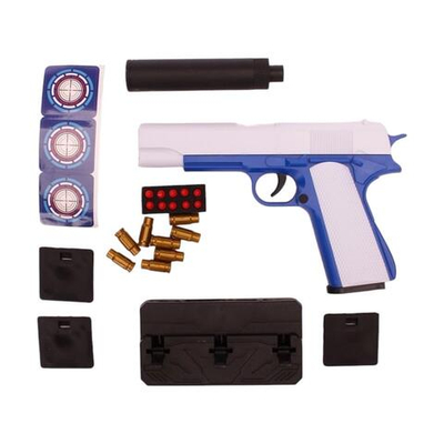 Пистолет с мягк.пулями, коробка 998-26