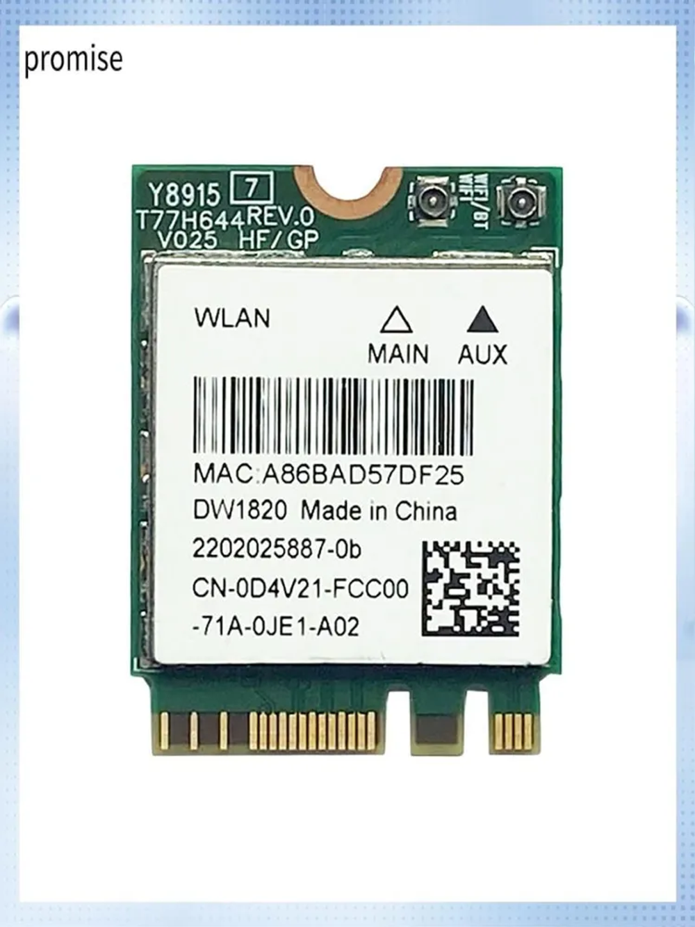 DW1820 QCNFA344A Беспроводная сетевая карта 2.4G + 5G Двухдиапазонный гигабитный Bluetooth 4.1 NGFF Сетевая поддерживает 802.11AC