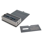 Ручка шариковая PARKER "Sonnet Core Subtle Blue Lacquer CT Slim", тонкая, корпус синий глянцевый лак, палладиевые детали, черная, 1945365