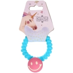 Резинка для волос силиконовая 1шт «MARZIPAN», смайлик, цвет голубой, d-5,5см (подвес Единорог)
