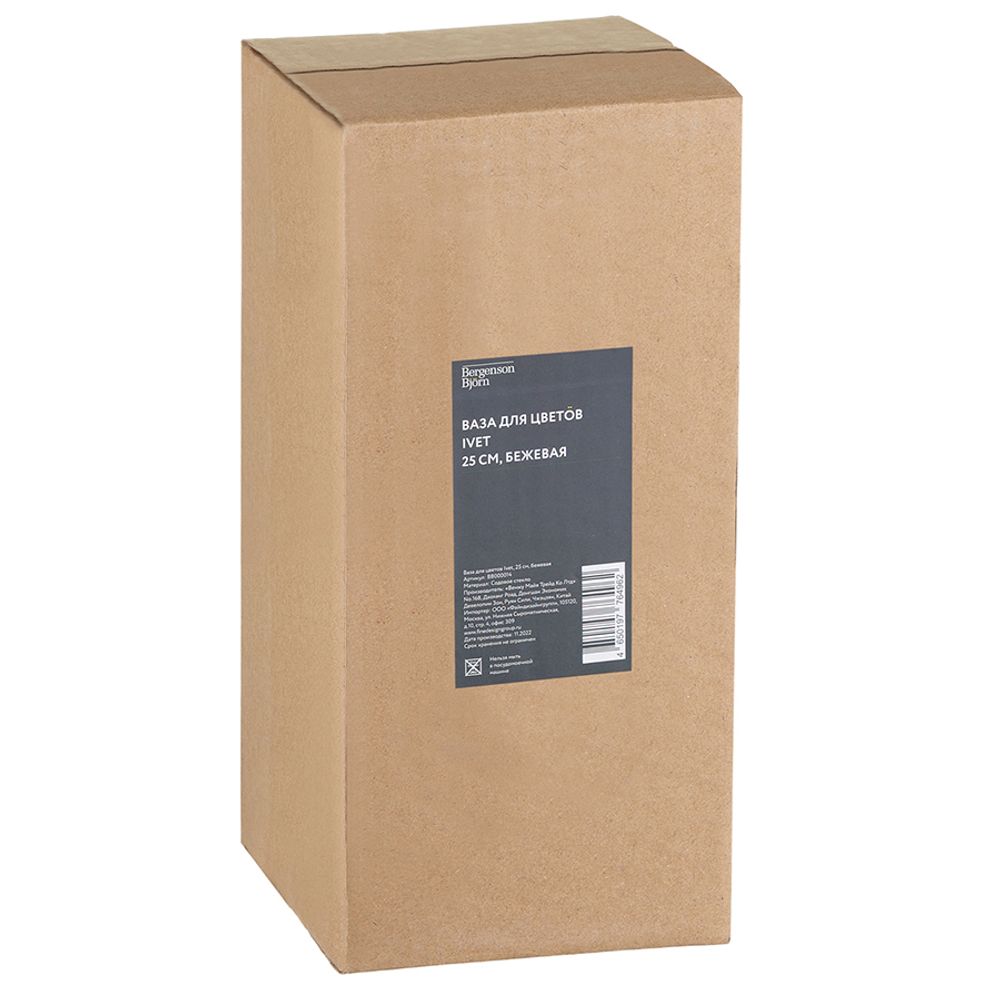 Ваза Ivet, 25 см, бежевая