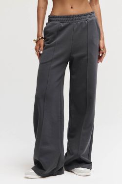 Брюки клеш со стрелкой цвета антрацит