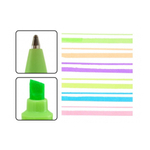 Ручка шариковая с текстовыделителем, автоматическая, Basir, синие чернила, серия "Панда", с поворотным механизмом и брелоком