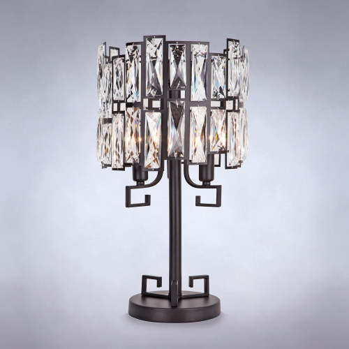 Настольная лампа с хрусталем 01093/3 черный