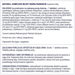 Naturell - Комплекс для ногтей и кожи волос, 120 таблеток
