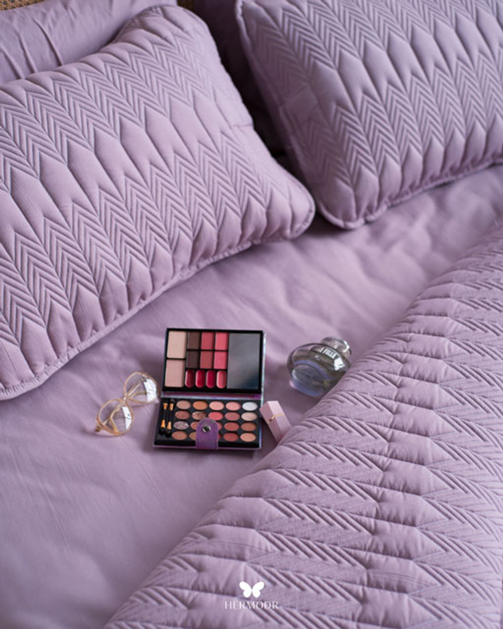 Комплект стеганного покрывала и 2 наволочек Kaj Willow Hermodr 130220281 Иран