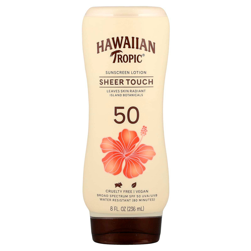 Hawaiian Tropic, Sheer Touch, солнцезащитный лосьон, SPF 50, 236 мл (8 жидк. Унций)