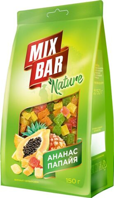 Цукаты Mixbar Ананас и папайя 150г