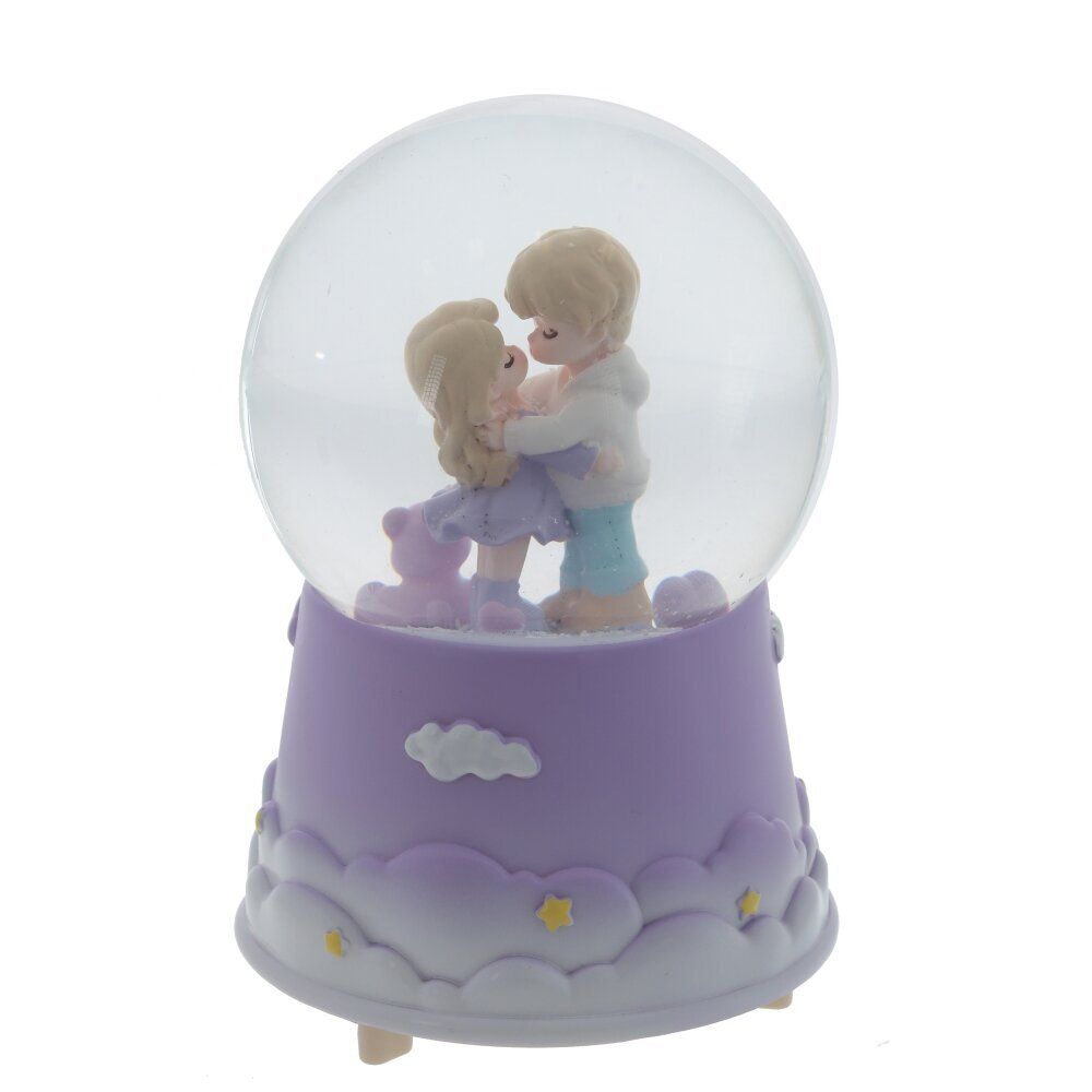 GAEM Фигурка декоративная "Дети" в стекл шаре (муз, подсвет, вьюга, 3xAAA н/п), D10 см, L11 W11 H16 см