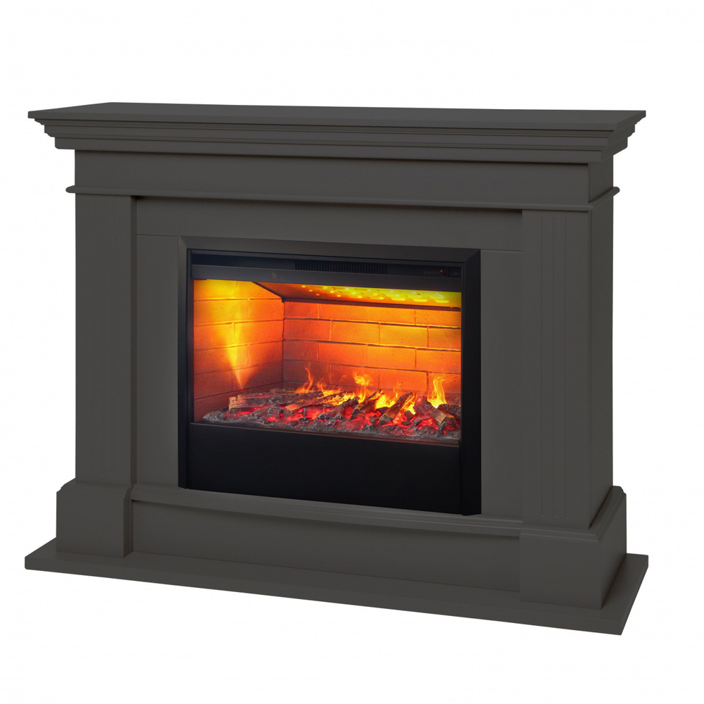 Электрокамин RealFlame Ontario 26 GR графит с очагом 3D Helios 26