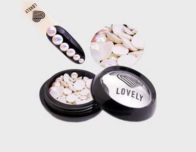 Lovely Жемчуг для дизайна ногтей mix , голография