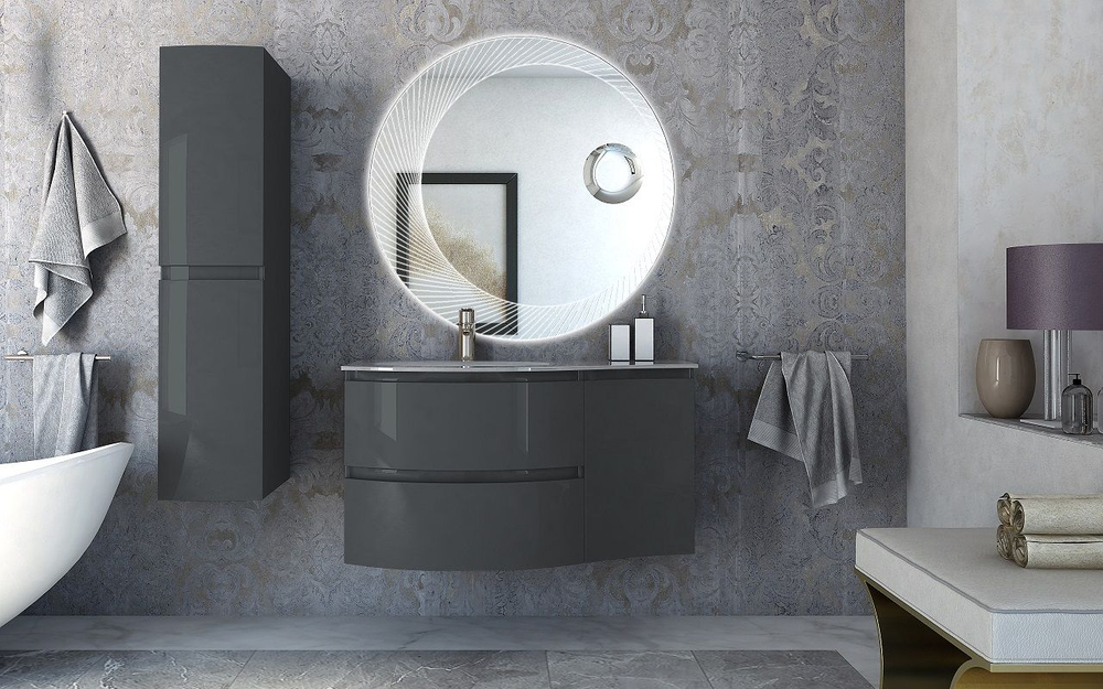 Колонна подвесная с двумя распашными дверцами, реверсивная CEZARES 44325 Antacite