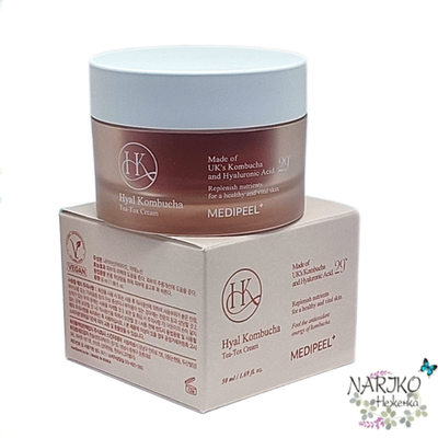 Двойной крем с 50% комбучи и церамидами MEDIPEEL Hyal Kombucha Tea-Tox Cream, 50 мл.