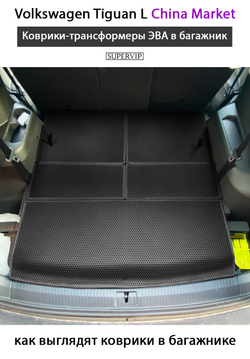 Коврики-трансформеры ЭВА в багажник для Volkswagen Tiguan L II (China Market) 20-н.в.
