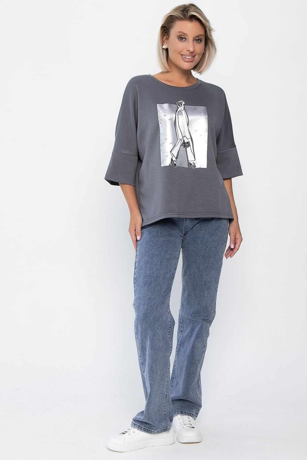 Блуза Фауст (серая) Б14203-20М LT Collection