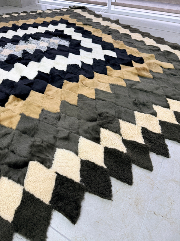 Покрывало меховое ковер из шкуры овчины