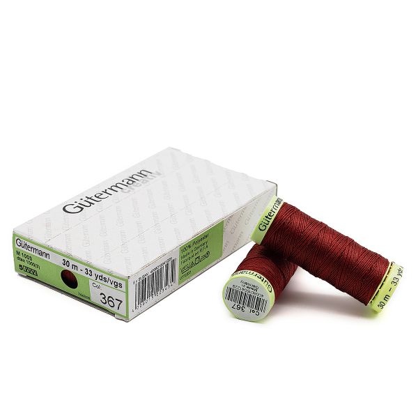 Нитки отделочные Gutermann Top Stitch 30 (30 метров), 5 кат. | 367 т.красный