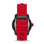 PUMA Wrist Watch Quartz Movement Rubber Band Strap 45mm Red Watch Dial Men"s Watches P6019