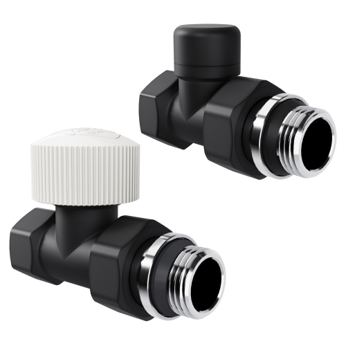 Набор термостатический прямой Royal Thermo Design 1/2quot;М30х1,5 (Черный)
