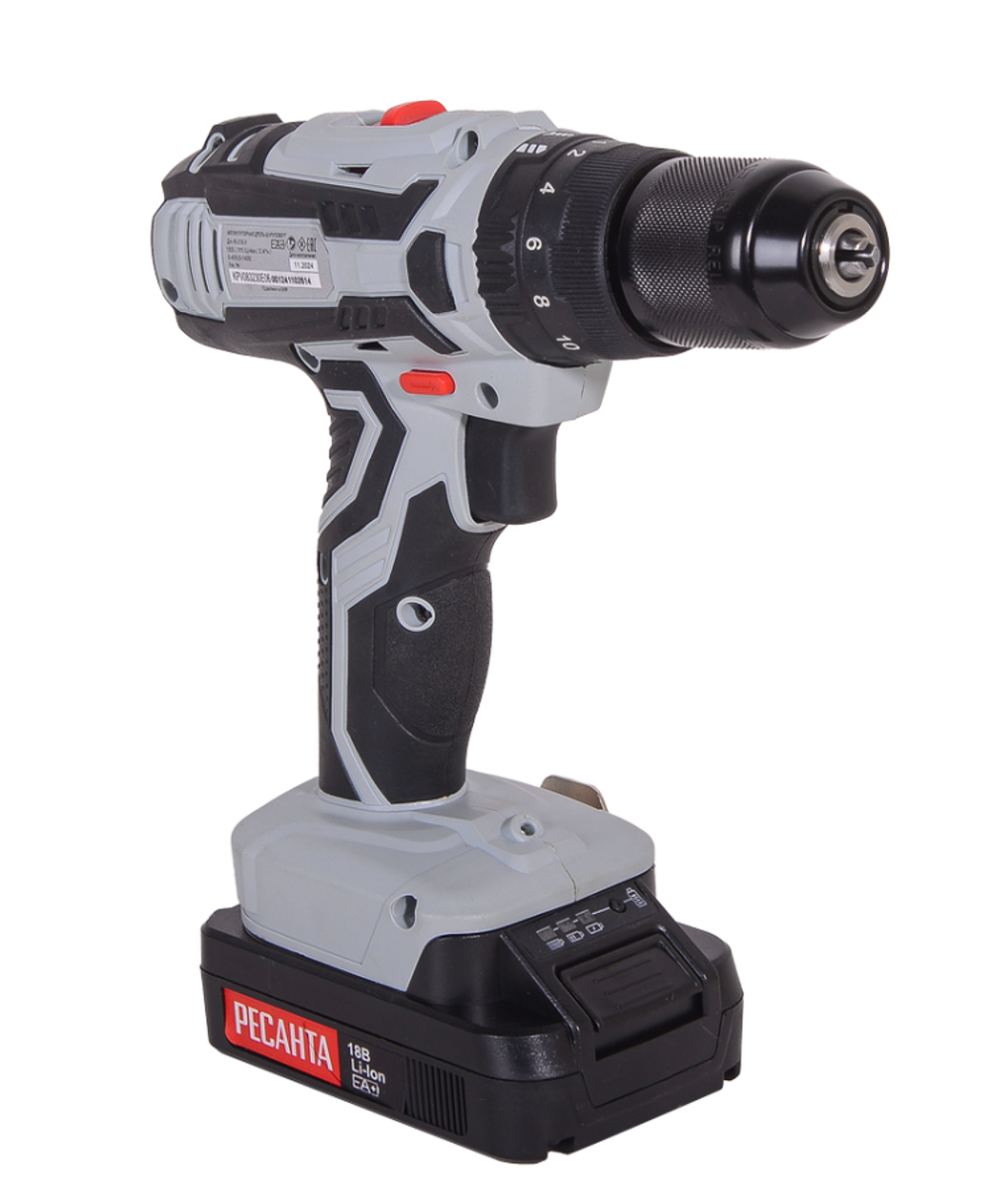Дрель-шуруповерт аккумуляторная Ресанта ДА-18-2ЛК-У
