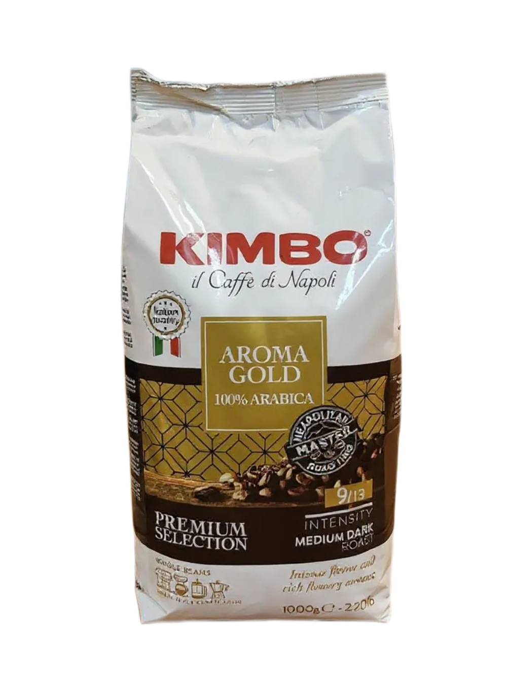 Кофе в зернах Kimbo Aroma Gold 100% Arabica, 1 кг (Кимбо)