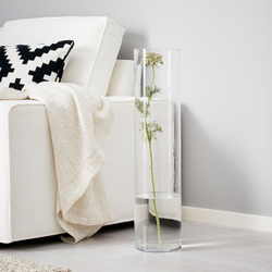 IKEA CYLINDER  (ИКЕА СЙЛИНДЕР)  -  Ваза, прозрачное стекло, 68 см