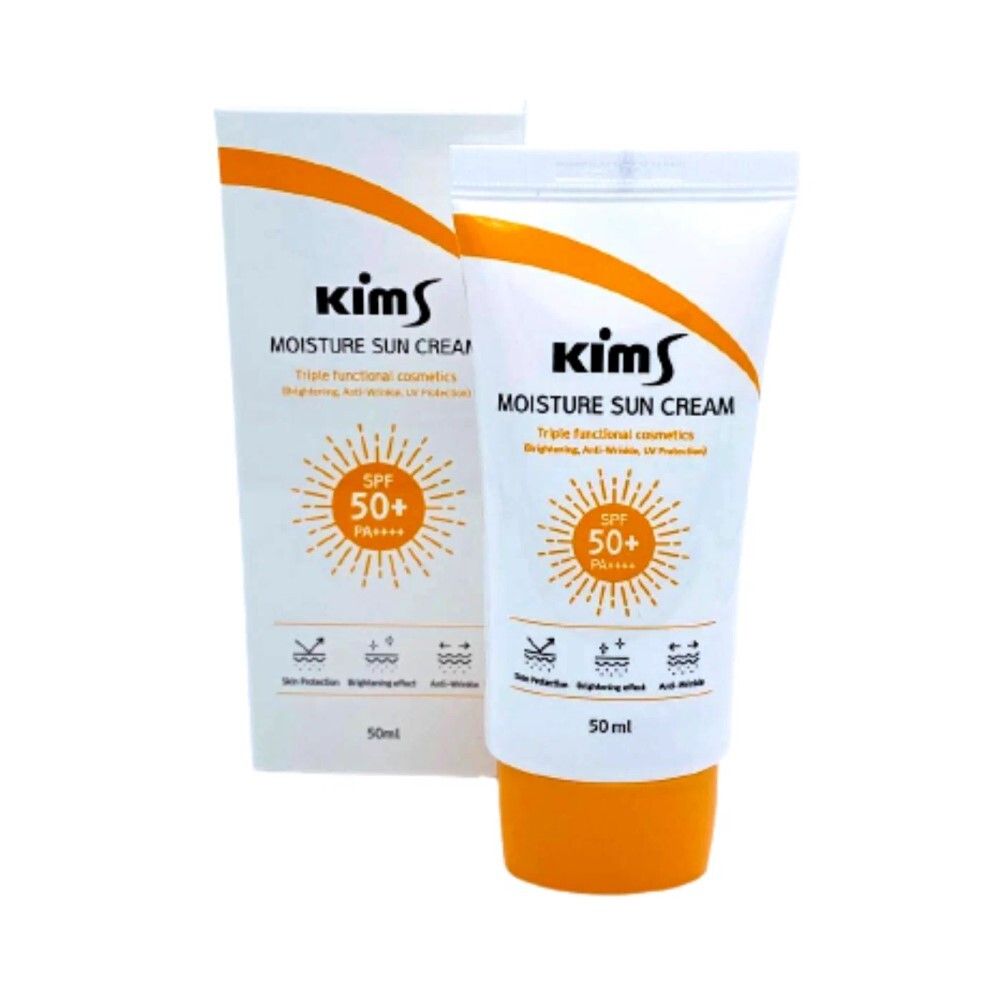 Увлажняющий солнцезащитный крем для лица Kims Moisture Sun Cream SPF 50+ PA++++ Triple Function, 50 мл