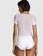 Футболка Greta с кружевом (Размер: XL) (Цвет: белый)