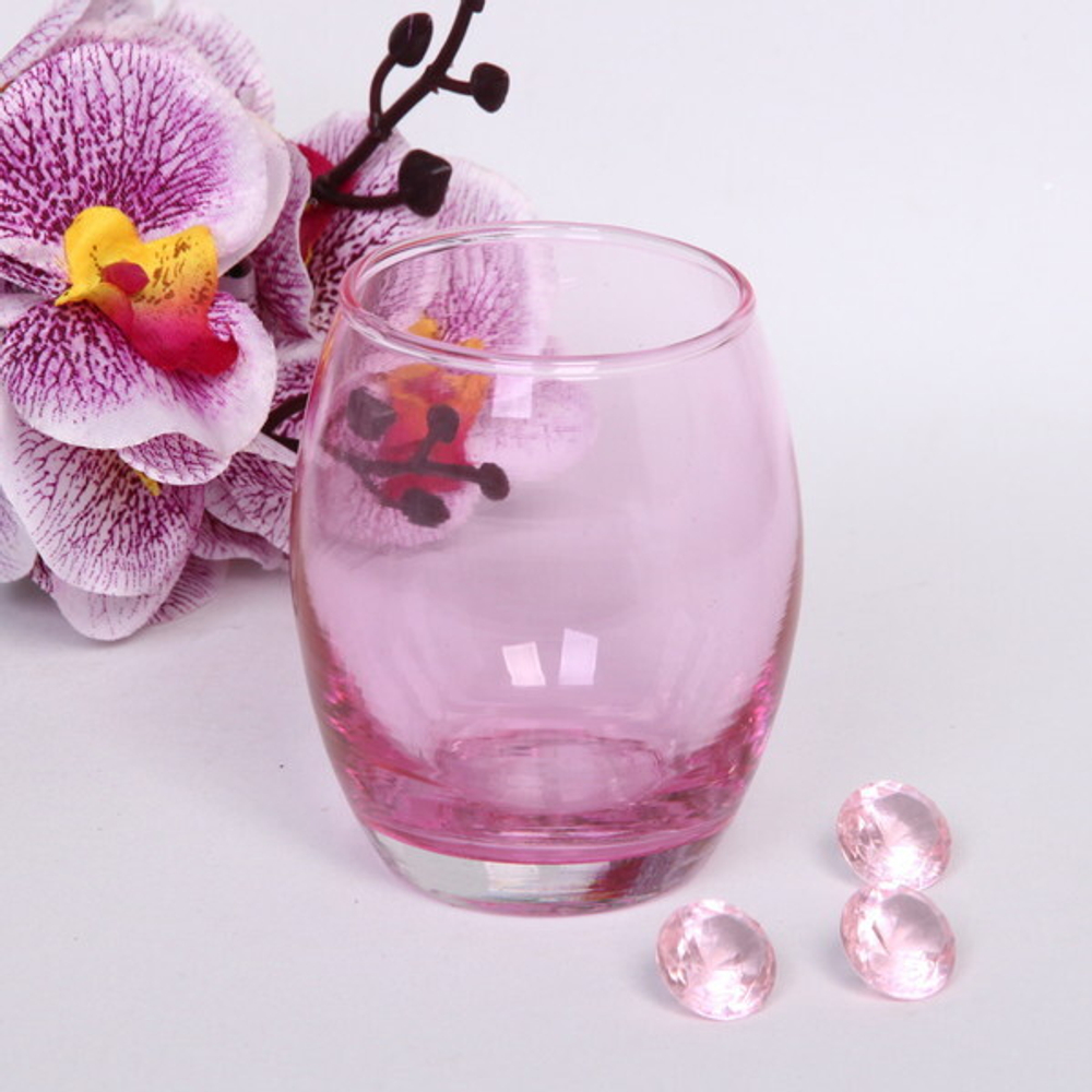 Подсвечник «Oasis-Barrel» 8*9см цвет розовый