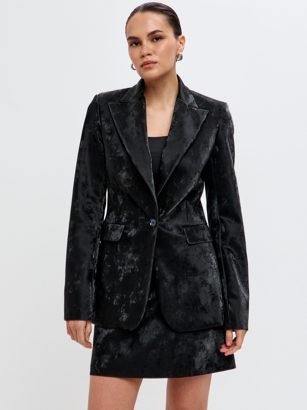 Жакет Скарлет из экокожи в оттенке опал