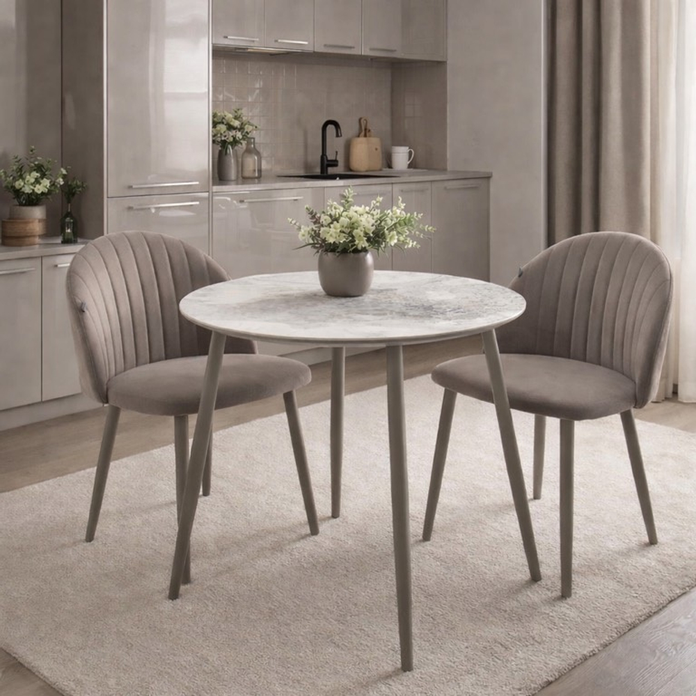 Стол М-City DISAUR Милтон D89 Пандора (Pandora Light), керамика, Латте каркас