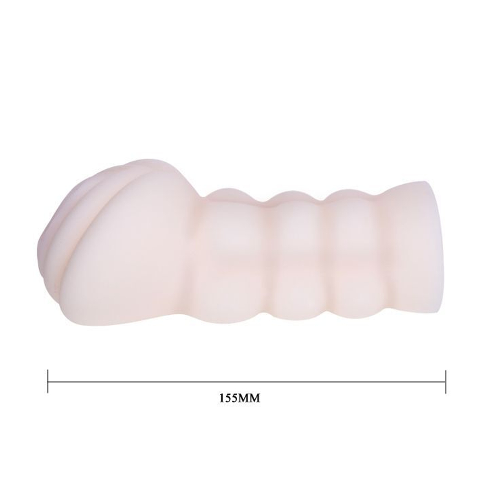 Рифленый мастурбатор-вагина из реалистичного материала