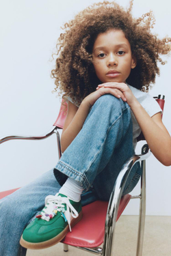 ZARA КРОССОВКИ С ПОДВЕСКАМИ, ЗЕЛЕНЫЙ