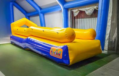 Надувная прямая водная горка для вышки (опоры) «Стрела» с двумя ступенями 12*2,5*5 м