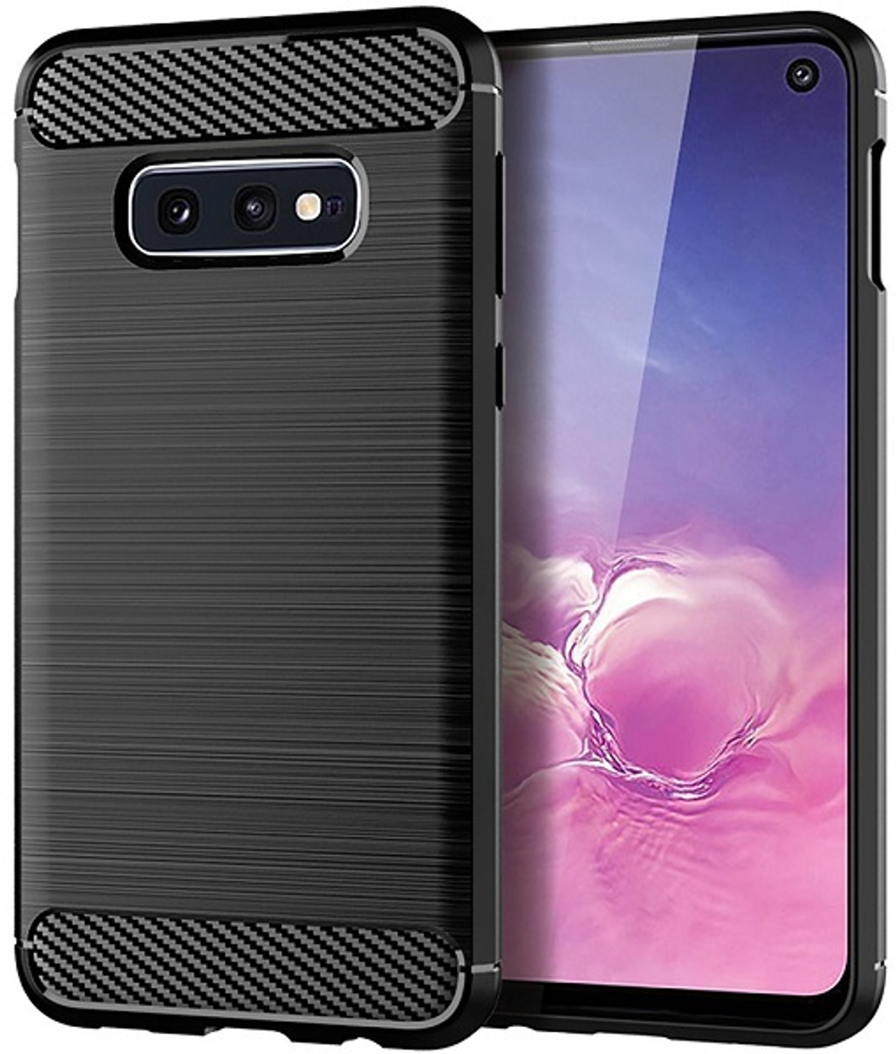 Чехол для Samsung Galaxy S10e цвет Black (черный), серия Carbon от Caseport