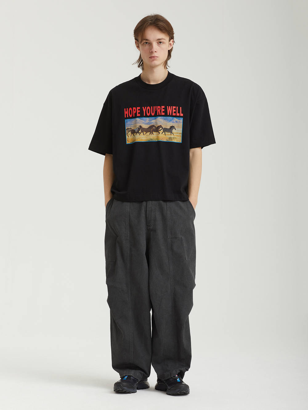 Мужская Футболка Horses